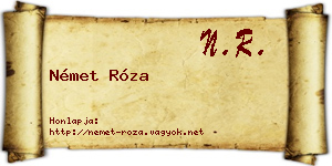 Német Róza névjegykártya