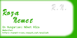roza nemet business card